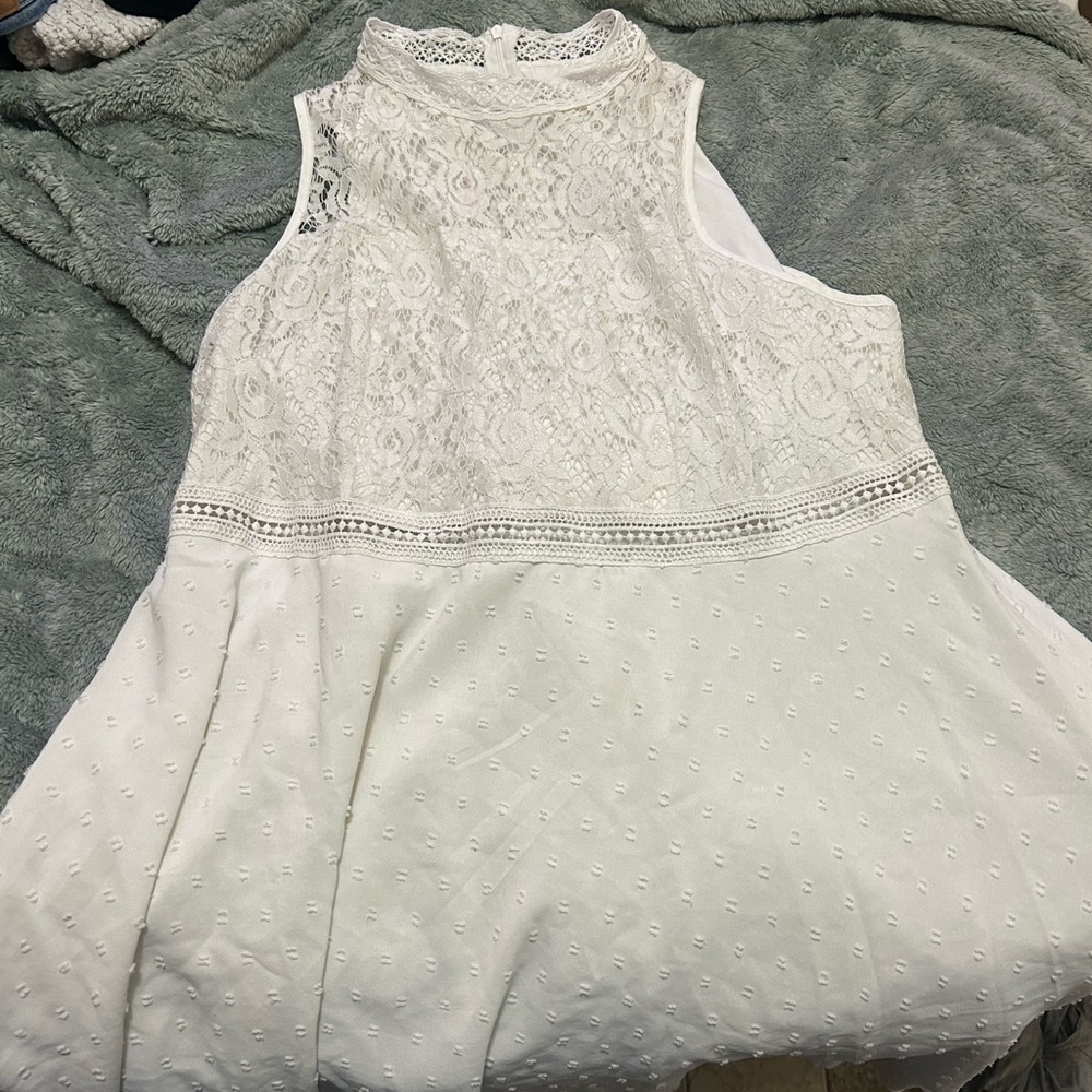 Elegant White Lace dress